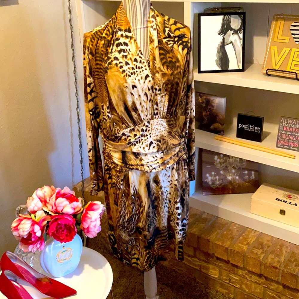 Marc Bower Stretch Dress in Leopard